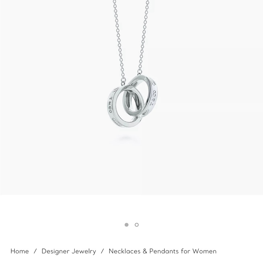 Tiffany & Co. Silver Interlocking Circles Necklace ~ Authentic - Picture 10 of 11
